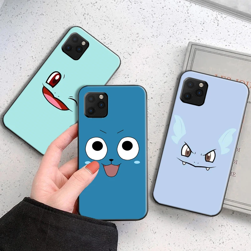

Cartoon Pokémon Phone Case For Funda iPhone 13 11 Pro Max 12 Mini X XR XS Max SE 2020 Etui Liquid Silicon Silicone Cover Black