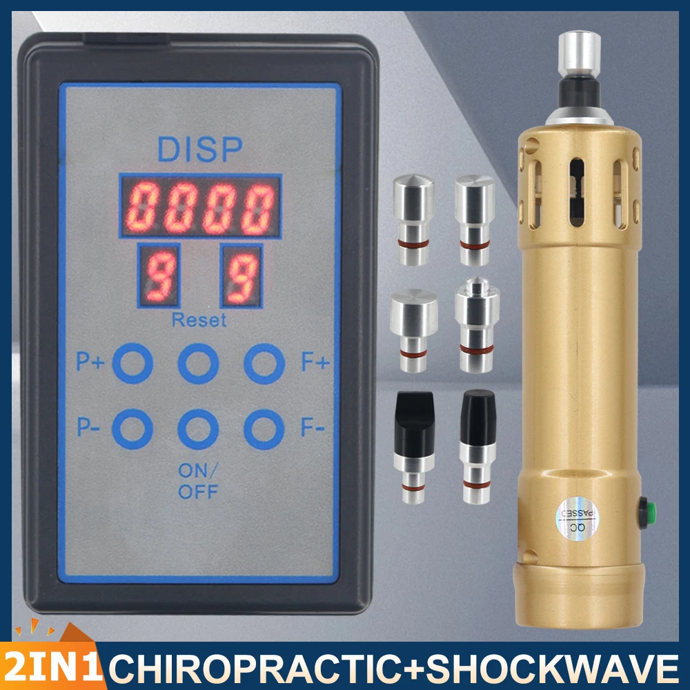 

Машинка для ударно-волновой терапии 2 в 1, профессиональный массажер от боли в ногах, ударно-волновой массаж, расслабляющее лечение, хиропрактика, пистолет