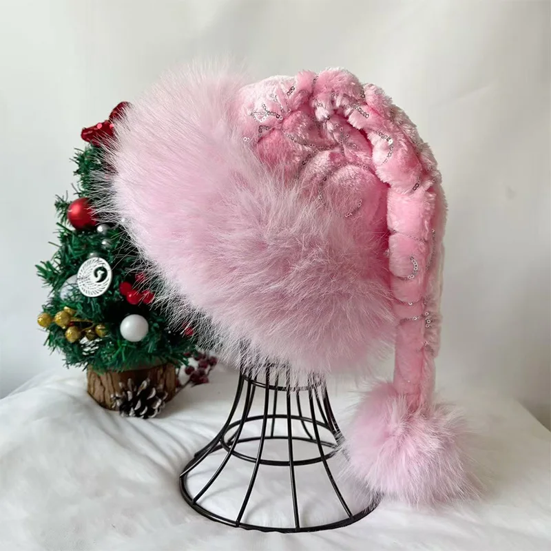 

Розовая новогодняя шапка Atceawit