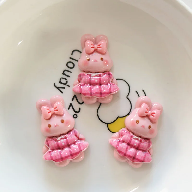 10 шт. милые фигурки героев мультфильмов для девочек кроликов щенков плоская