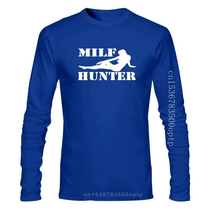 

Мужская одежда, футболки, модная мужская футболка Milf Hunter для взрослых, 12 цветов, Размеры S-3XL, топы, футболки для мужчин, 100% хлопок