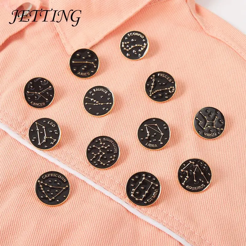 Креативная эмалированная брошь в виде Вселенной 12 созвездий зодиака