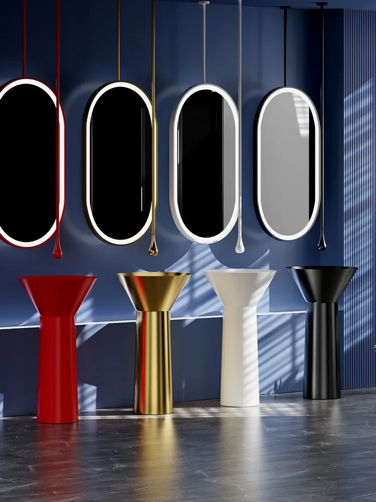 Скандинавская нержавеющая сталь классический стиль напольная колонна раковина