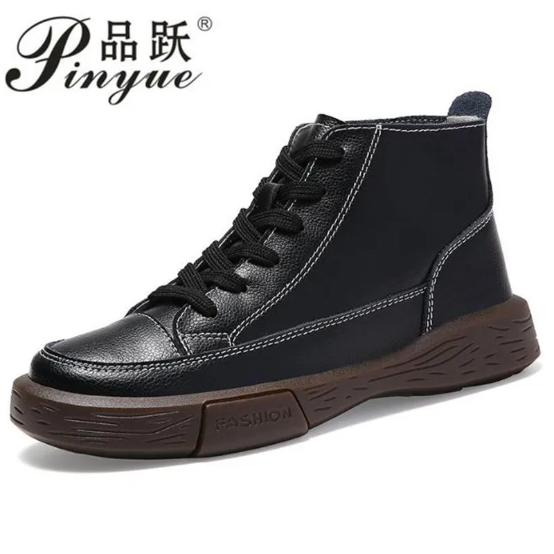 

size 41 Women Sneakers Spring Shoes Genuine Leather Sandals Lace-Up New Handmade All-Match Platform Sneakers