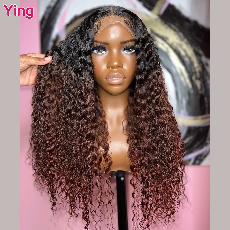 Ying 200% Ginger Copper 30 Inch 13x6 Lace Front Wig Human Hair 13x4 Curly Wave Lace Front Wig PrePlucked 5x5 Lace Closure Wig