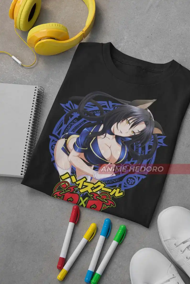 Футболка унисекс Kuroka DxD Anime Waifu рубашка манга