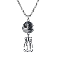 long street cool fashion classic hip hop titanium steel alien skeleton new necklace