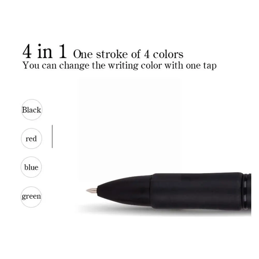 

1pcs Ballpoint Pen Student Stationery Pressed Ballpoint Ball Plastic Push 4 Pen Color Office Sta Writing Pen Student Pens S A2f7
