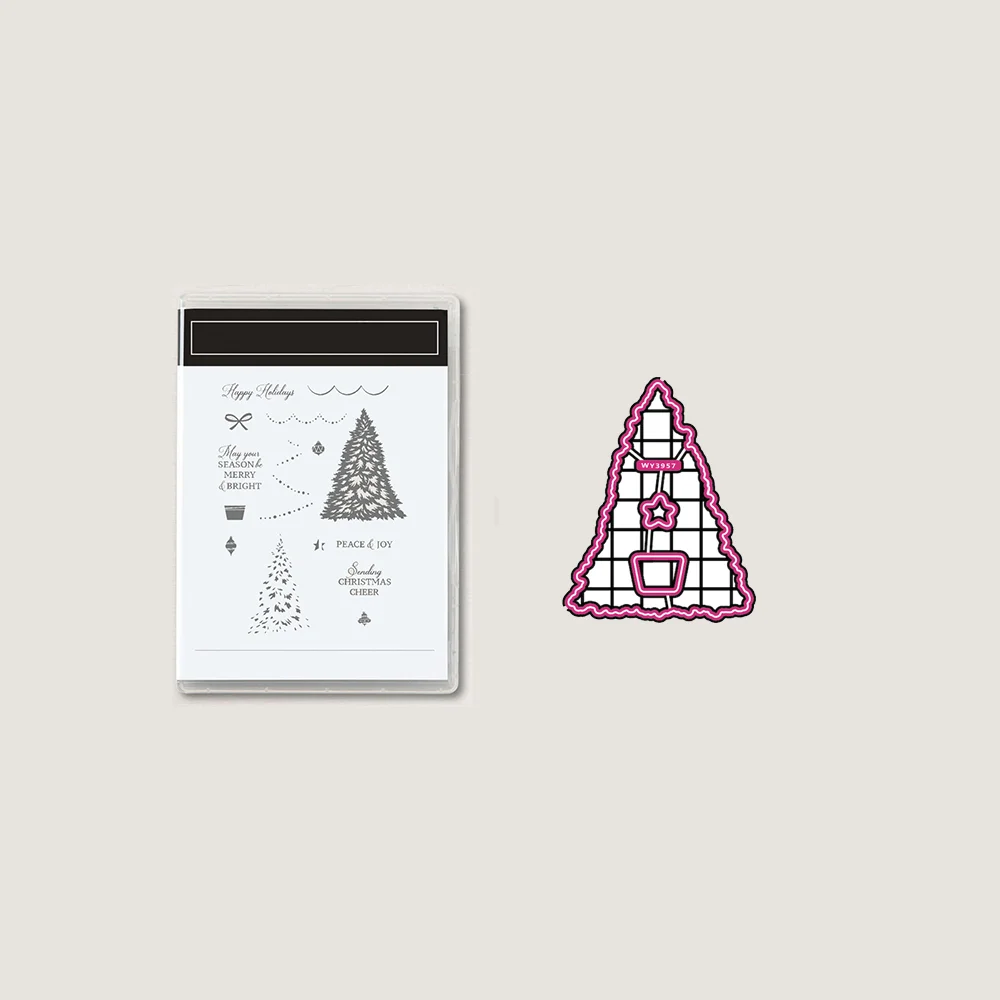

Christmas Tree 2022 New Arrival Clear Stamps or Metal Cutting Dies Sets for Diy Craft Making Greeting Cards Scrapbooking Decor