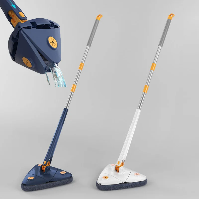 360 Degrees Rotating Triangular Mop 1.3m Squeeze Mop Home Floor Cleaning Mop Cleaning Broom Household Cleaning Tool