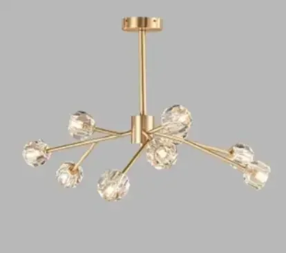 

Светодиодная люстра FENSYOCO золотая