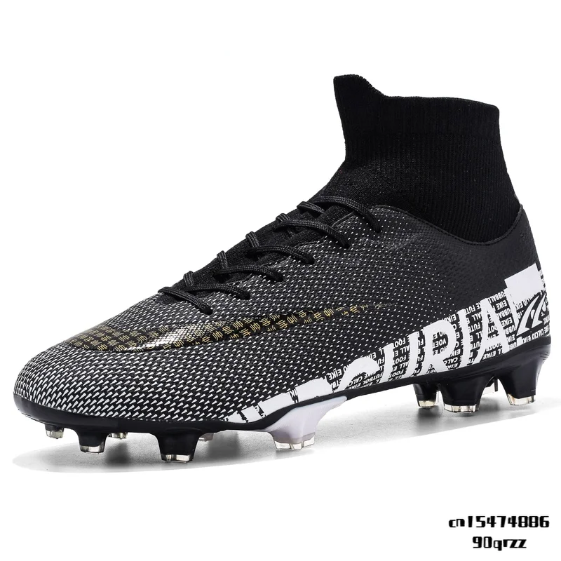 

Men Soccer Shoes Teenager Breathable Football Boots Professional Playing Field TF/FG Cleats Adult Kids Sneakers Size 35-45