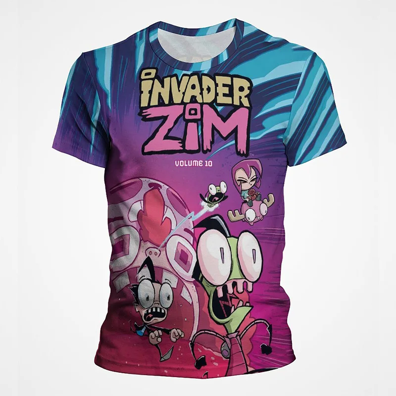 

Funny Invader Zim Graphic T Shirts Fashion Streetwear Ropa Hombre Women Casual Tees Cute Kids Children Short Sleeve y2k Clothing