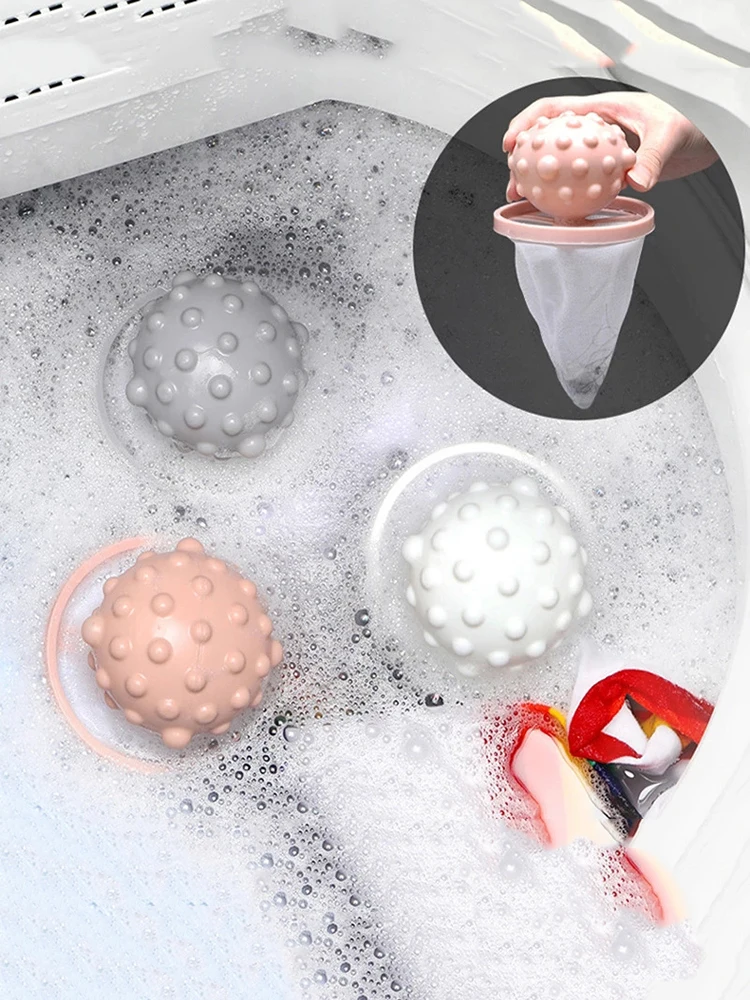 

Reusable Hair Lint Catcher Filter Cleaning Laundry Ball Mesh Cleaning Balls for Washing Machine Filters Bag Washing Protectors
