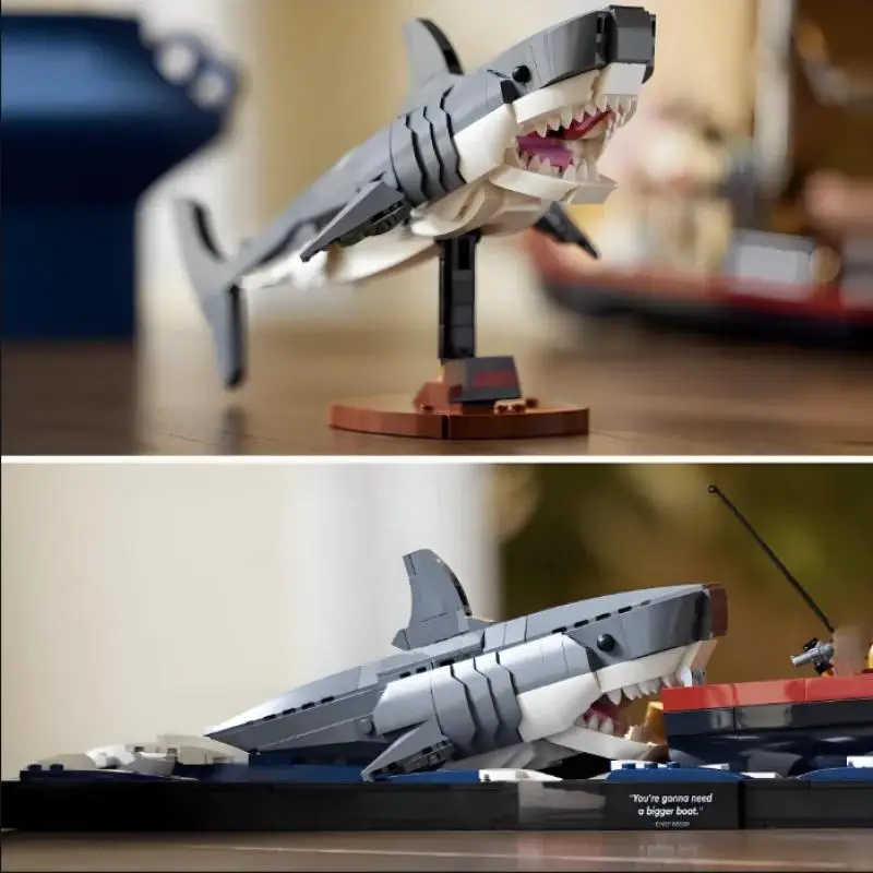 Новинка 2024 конструктор Акула с зажимами пиратский корабль модель рыболовной