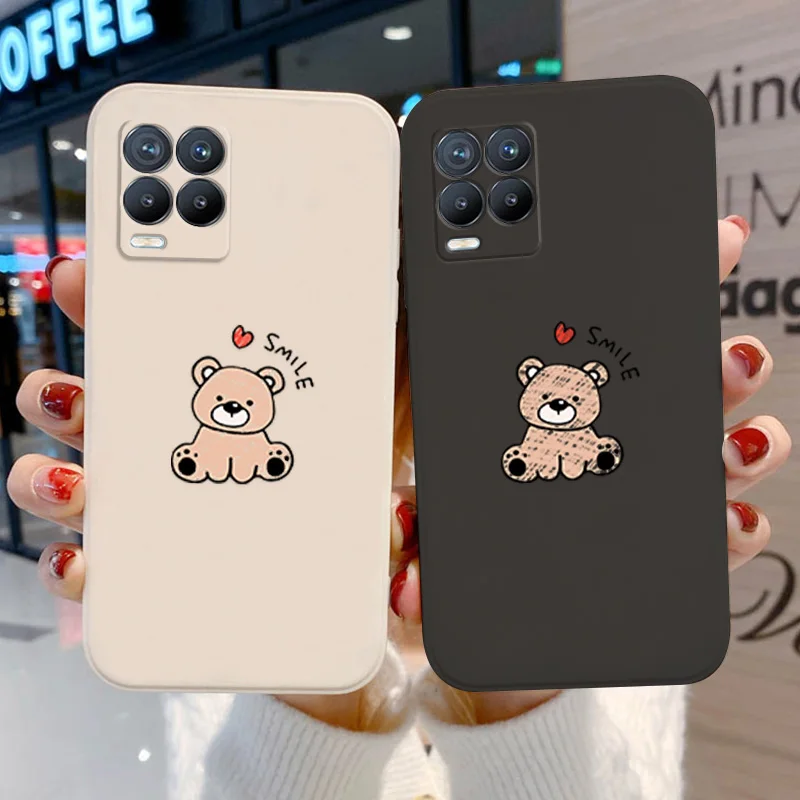 

Realme 8 Pro Case For OPPO Realme 8i Narzo 30 GT C21Y C21 5 Case OPPO A54 A74 A53 A9 A5 2020 A32 A11 A3S A7 A15 Cute Bear Cover