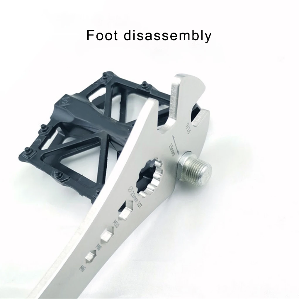 

Bike Pedal Wrench Replacement Hanging 4 in 1 Install Disassemble Spanner