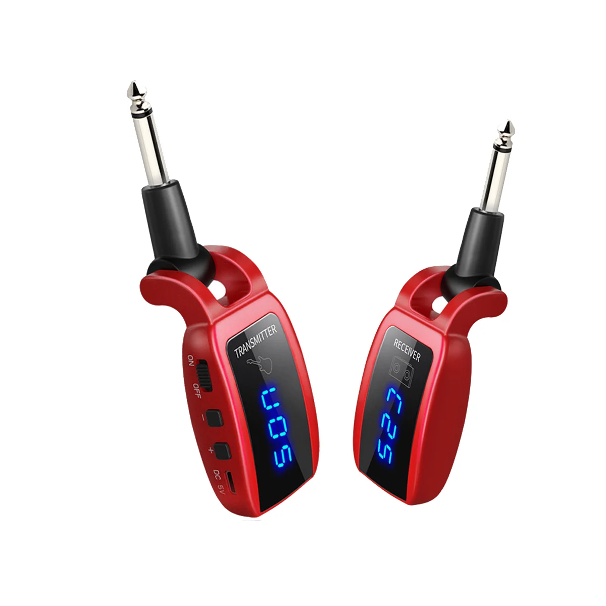 

Беспроводная гитарная система, USB Перезаряжаемый телефон, UHF, беспроводная версия для электрической гитары-красный