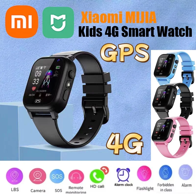 Xiaomi MIJIA Kids 4G Смарт-часы с SIM-картой видеозвонок SOS GPS камера местоположения