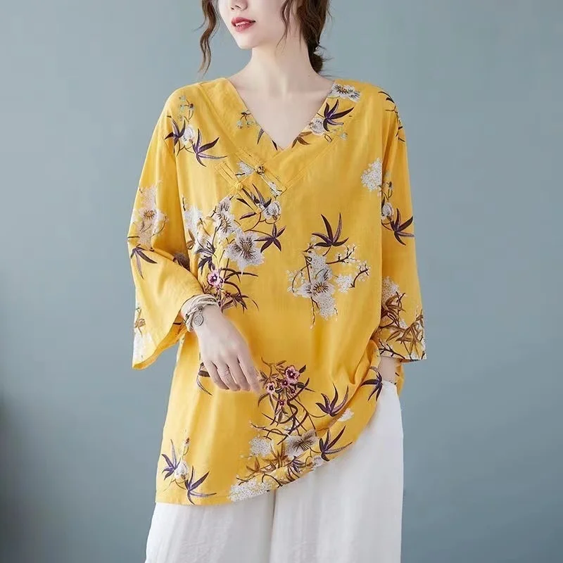 Китайский традиционный Женский Топ свитер на весну и осень женская одежда в