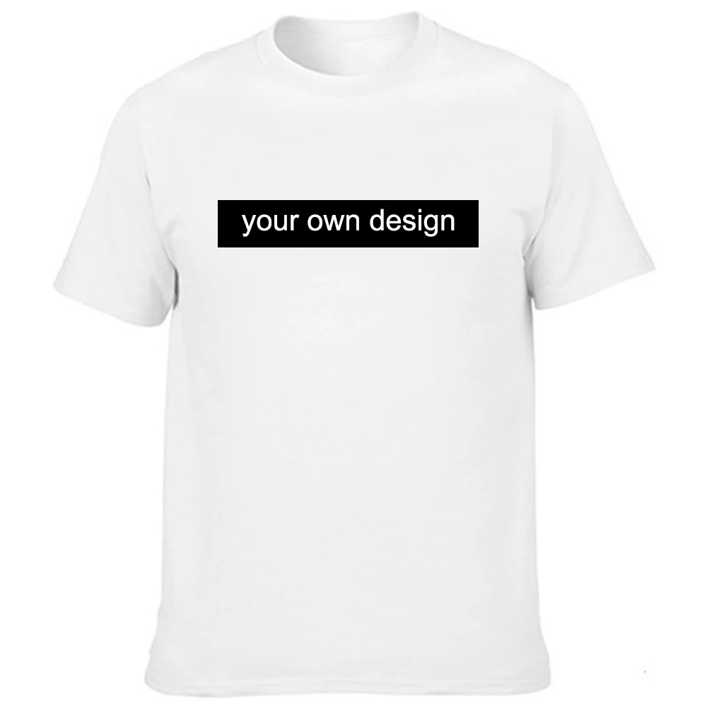 

Модная мужская белая футболка на заказ, надпись с логотипом