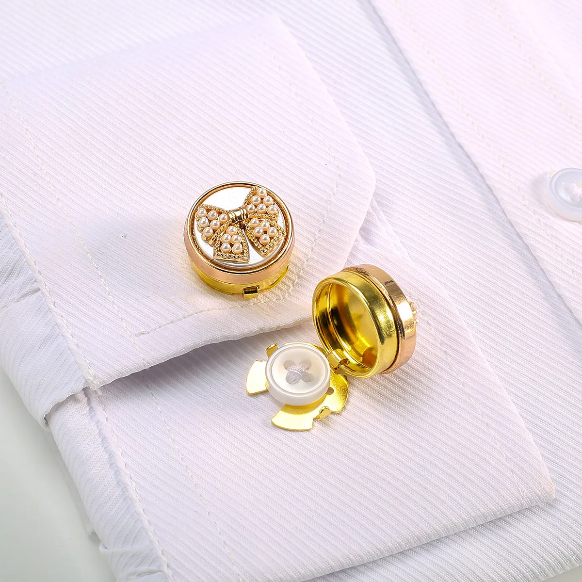 Металлические запонки 2 шт