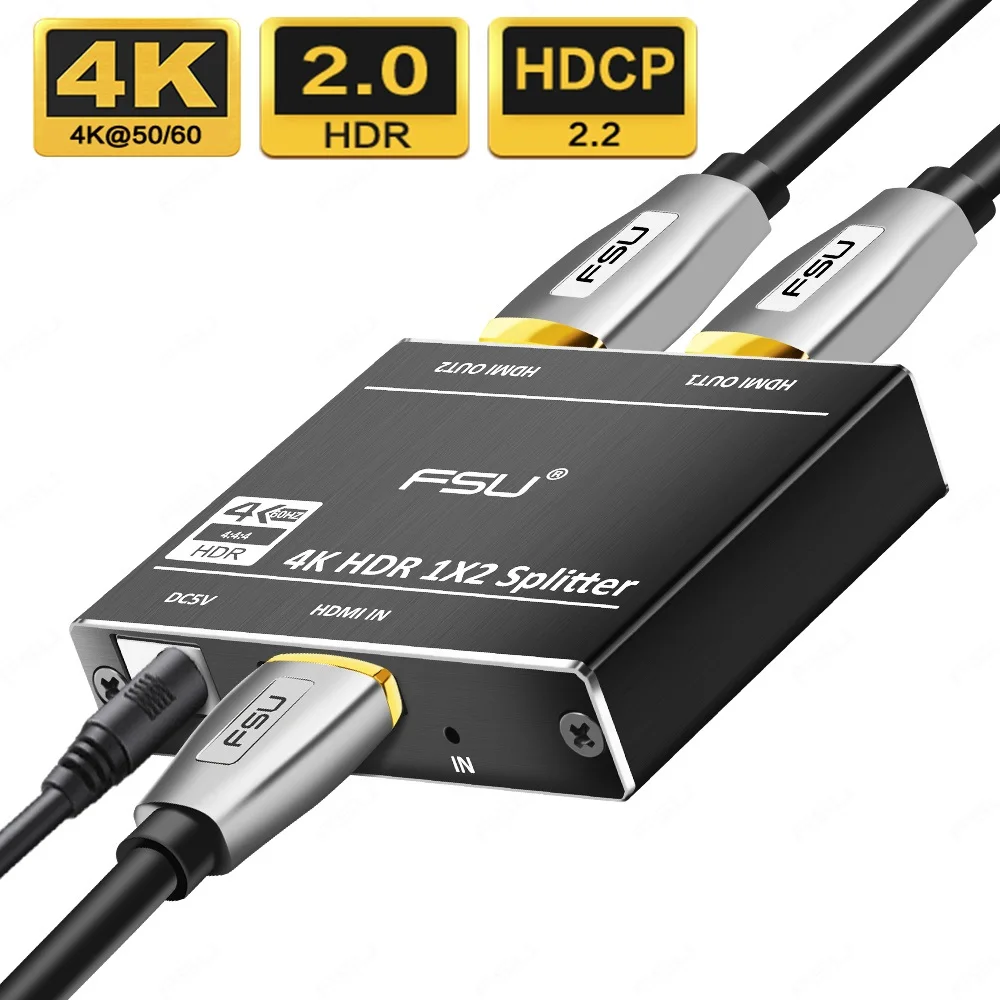 HDMI-compatible Splitter 4K HD Switcher Bi-Direction 1x2 Adapter audio extr actor Video Converter Selector Multimedia for PS4 TV