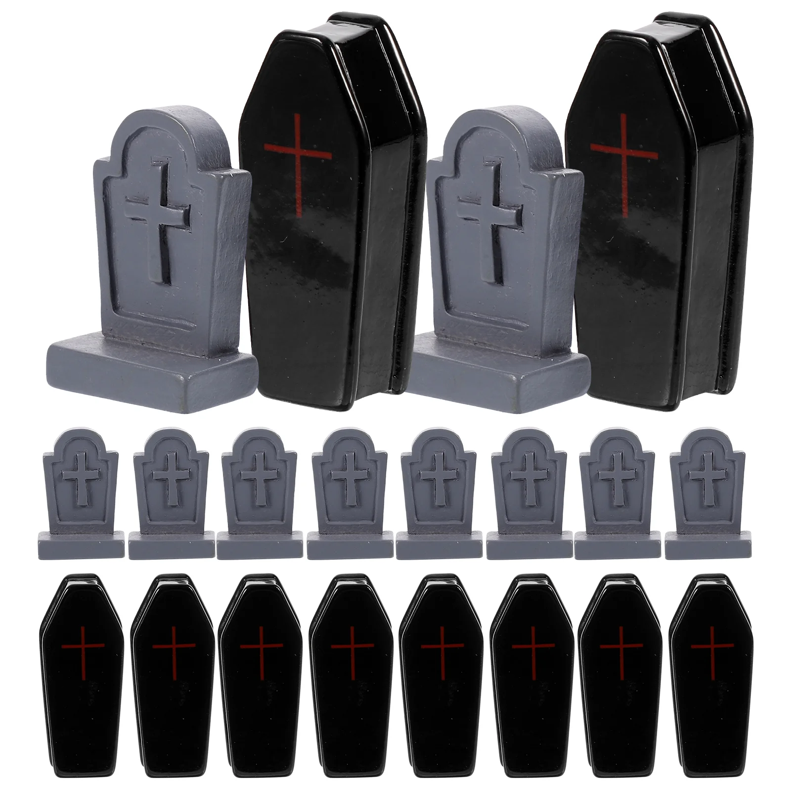 

20 Pcs Tombstone Decor Ornaments Yard Tombstones Prop Cemetery Resin Halloween Party Headstones For Graves