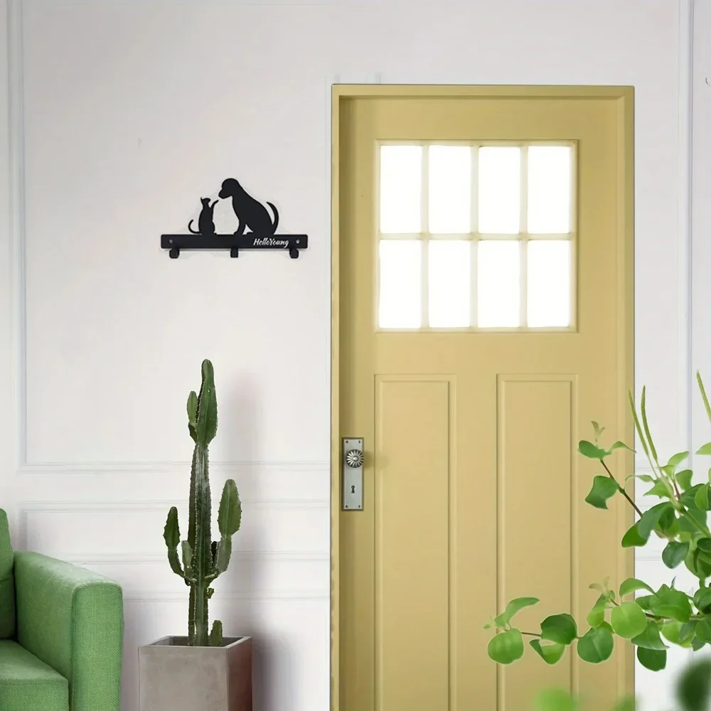 1 шт. вешалка для домашних животных из кованого железа с металлическими когтями —