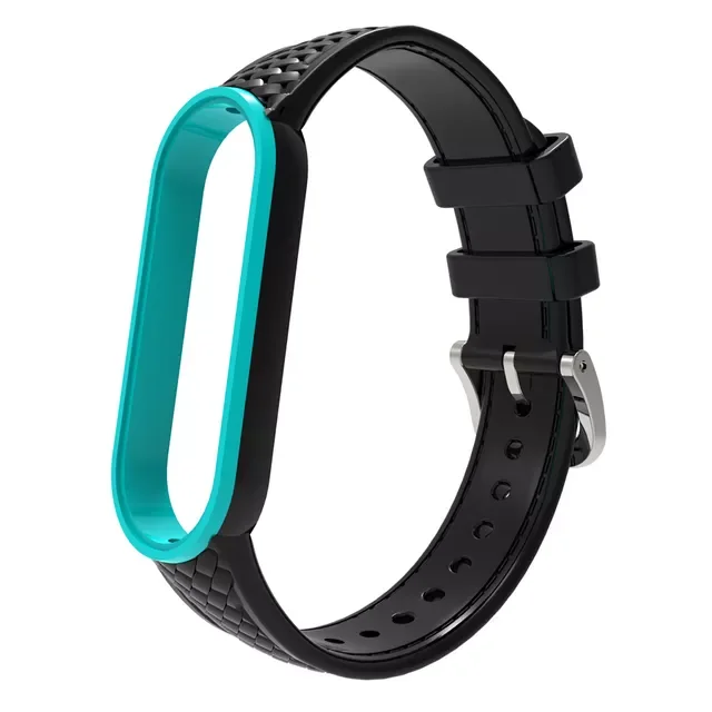 

Ремешок силиконовый для Xiaomi Mi Band 6 5, сменный Браслет с углеродистой текстурой, защита от пота, Аксессуары для браслета Mi Band 3 4, 2022