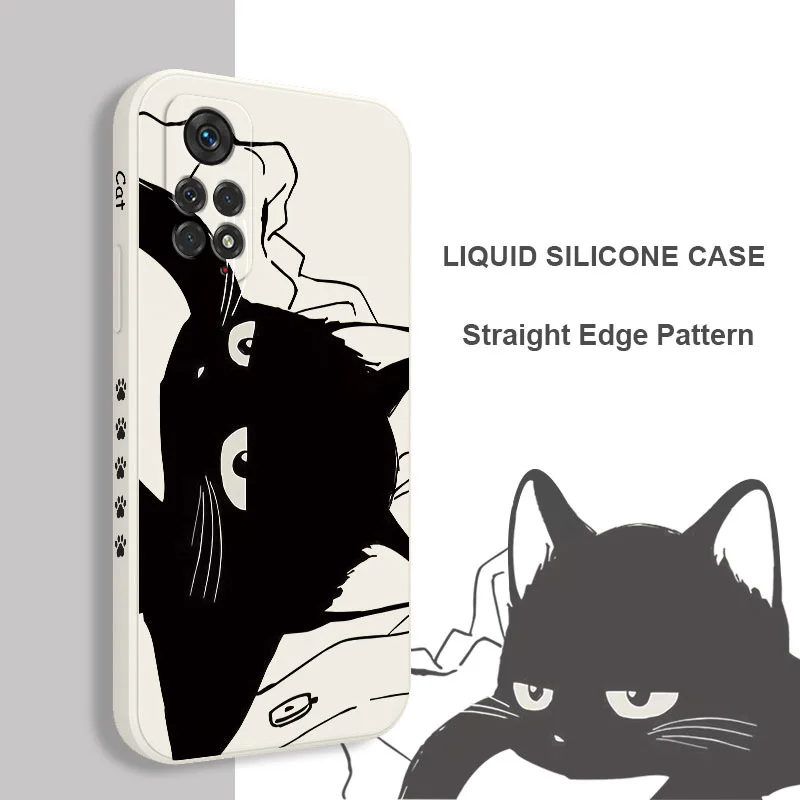 Aggrieved Cat Phone Case For Xiaomi Redmi Note 12 12S 11 11S 10 10A 10T 10S 9T 9 8 7 Pro Plus 10C 9A 9C 9T 4G 5G Cover