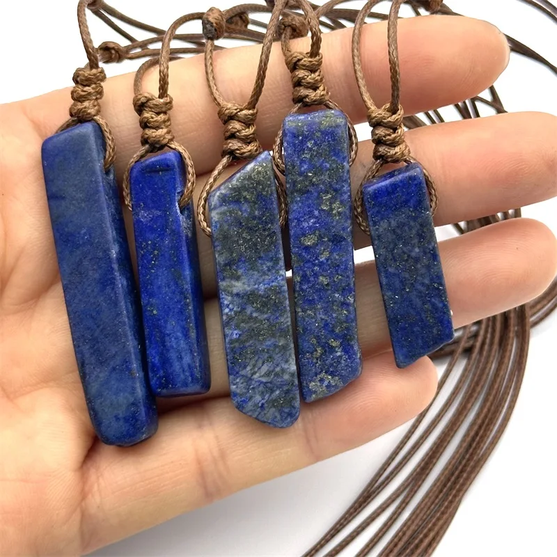 5/10/20 шт. коричневая веревка плетеная нестандартная полоса синий камень подвеска