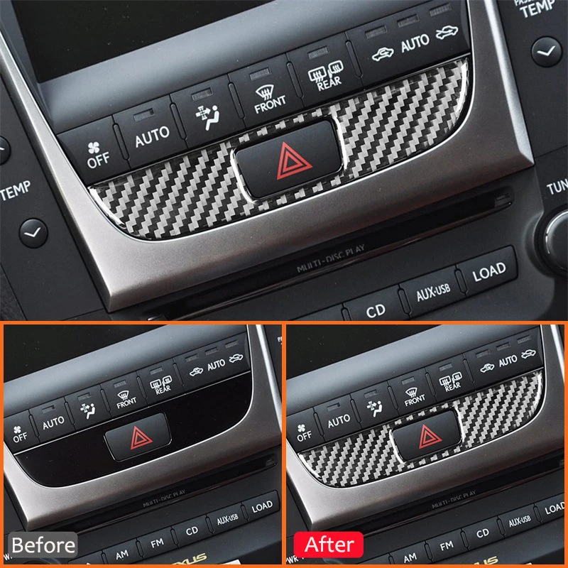 Углеродное волокно автомобильная аварийная сигнальная лампа переключатель