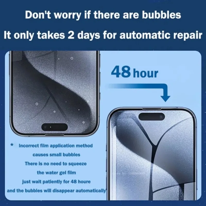 4 шт. гидрогелевая пленка с полным покрытием для iPhone 16 11 12 13 14 15 Pro Max mini Защитная