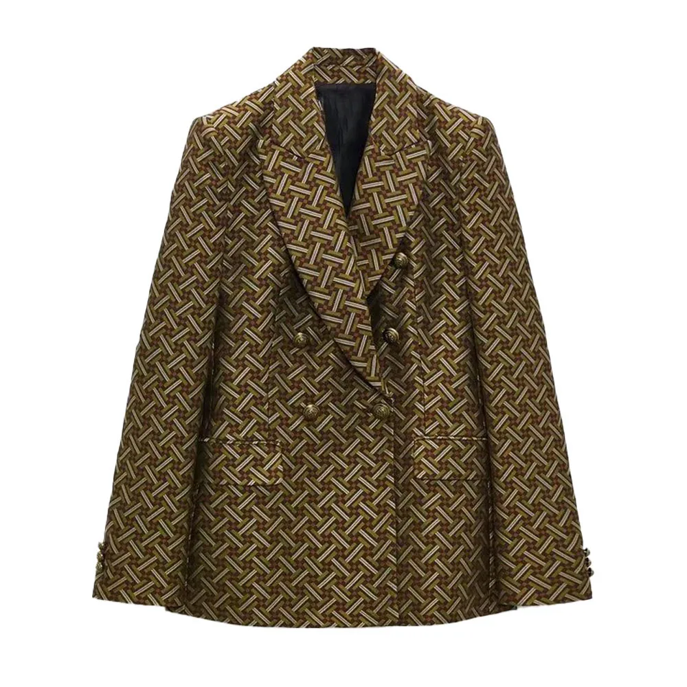 

Женский двубортный жаккардовый Блейзер haute couture, Новинка весна-осень 2022