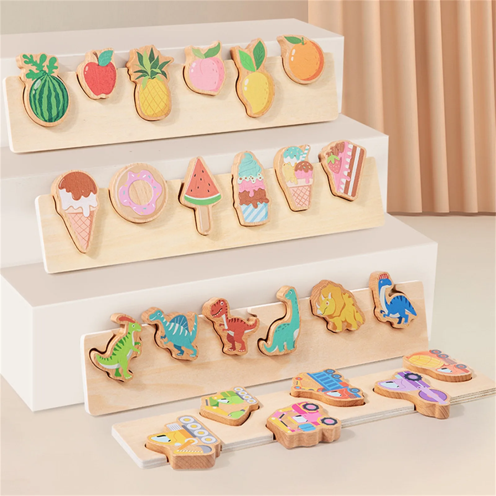 

Развивающая деревянная игрушка Монтессори, многофункциональный персонаж, Когнитивная форма, соответствующий строительный блок, животные, рыбалка, занятая доска, игрушки