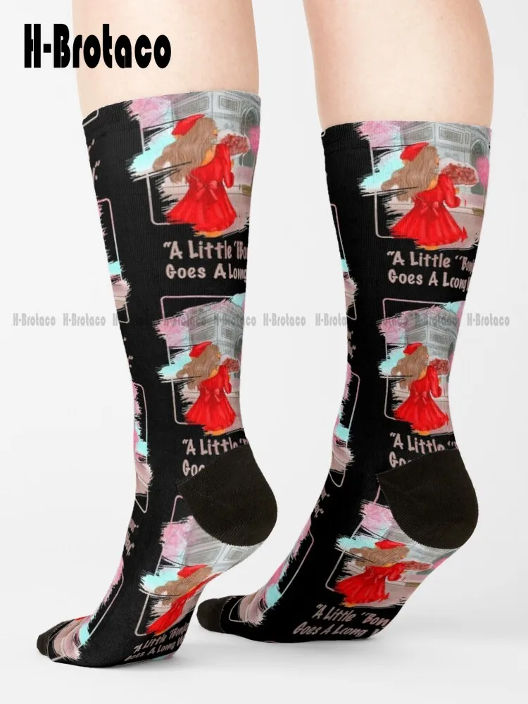 Носки с надписью «Hello Go A Long-Emily», мужские носки, женские спортивные носки в стиле Харадзюку, Молодежные носки для подростков с мультипликационным рисунком в стиле ретро