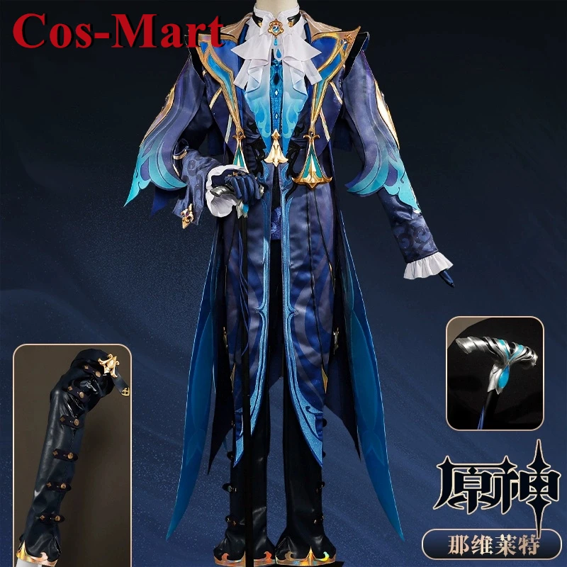 Cos-Mart Game Genshin Impact Neuvillette Judge Косплей Костюм Модная боевая форма Одежда для ролевых