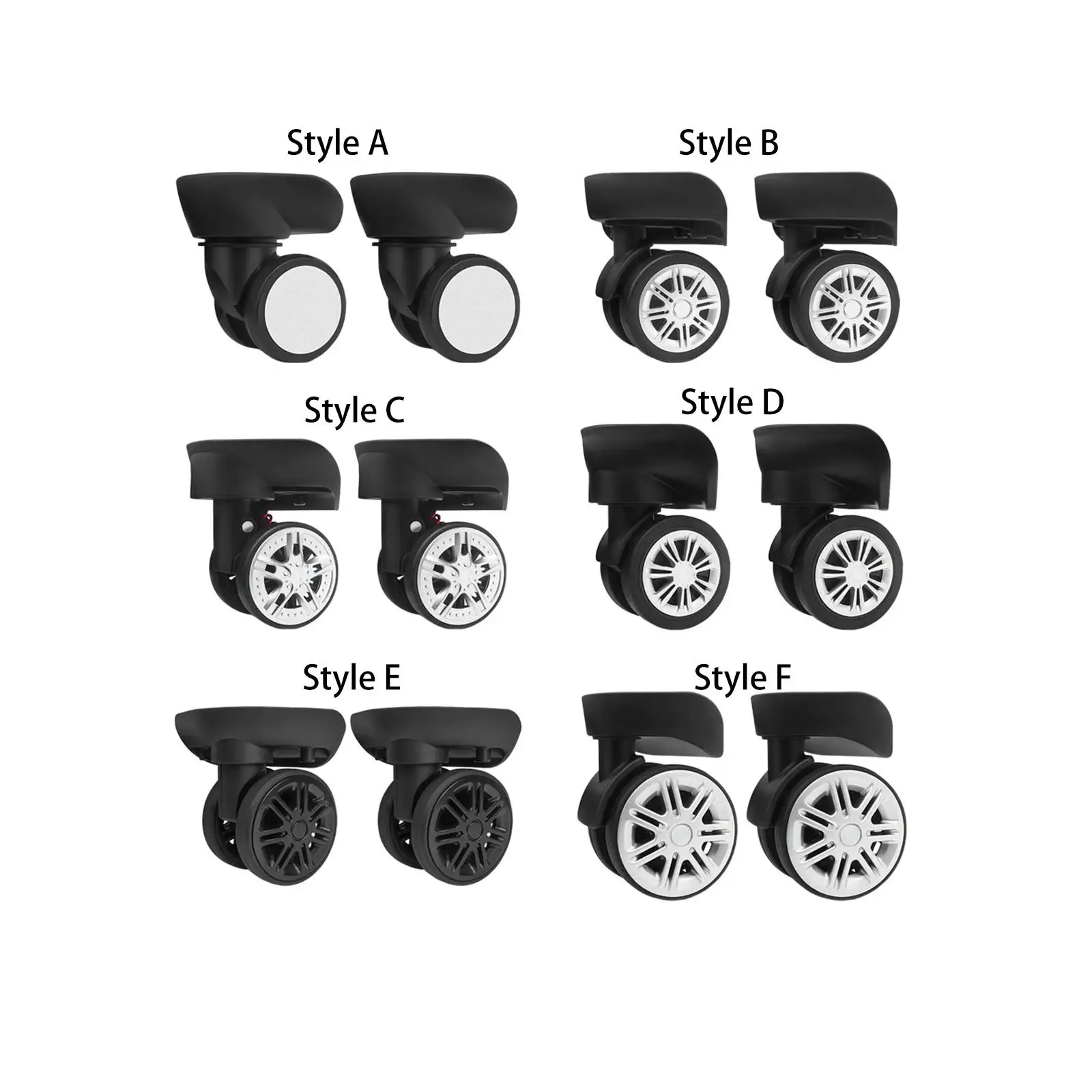 Wheels 360 Degree Rotation Load Bearing Suitcase Repair Spin