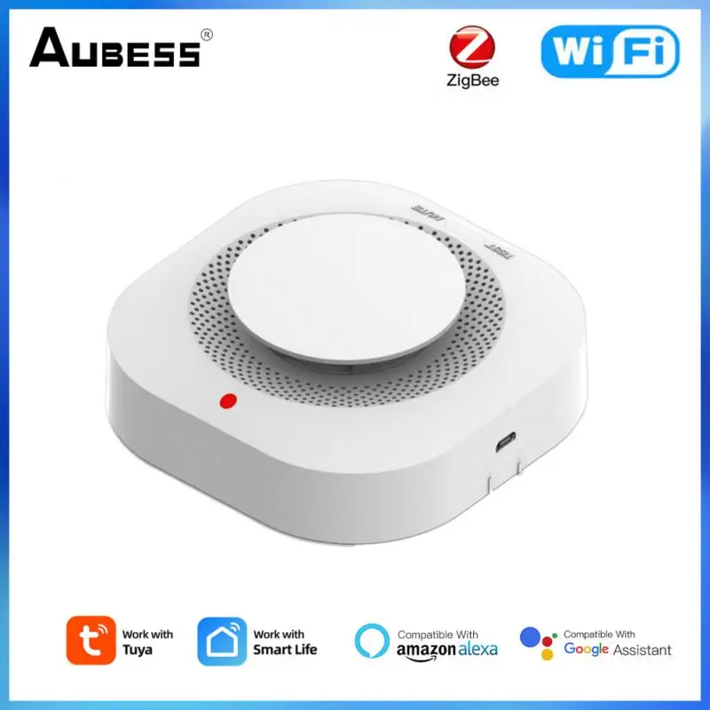 

Tuya Zigbee WIFI Smart Smoke Detector Wireless Fire Protection Alarm Sensor Work With Smart Life APP Smart Home Security Devices