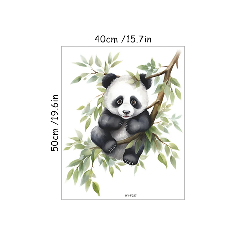 Милый постер с животными детская панда на дереве 3D виниловые настенные