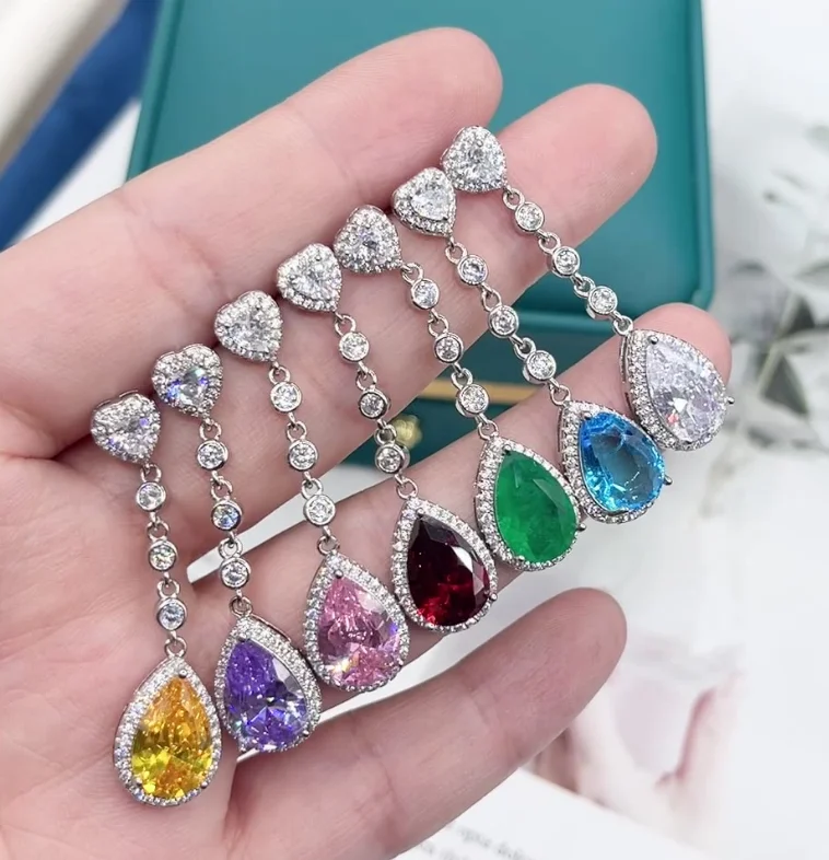 

Роскошные женские серьги-подвески ANGLANG из искусственного циркония, элегантные женские серьги для свадьбы и юбилея, отличный подарок, класси...