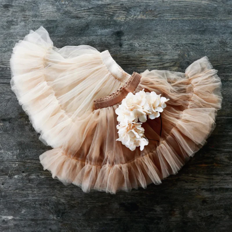 

Little Girls Tutu Skirt Fluffy Toddler Children Pettiskirt Princess Dance Tulle Miniskirt