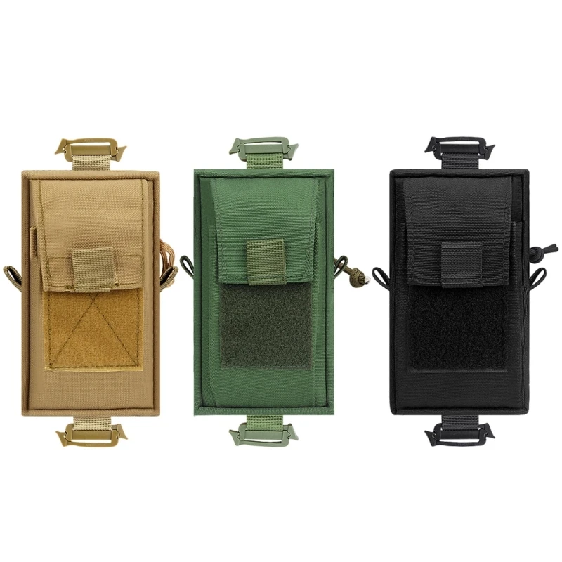 

Tactic Phone Bag Compact Water-Resistant Utility Gadget Hanging Waist Zipper Closure Pocket Saddlebag for Outdoor Sports