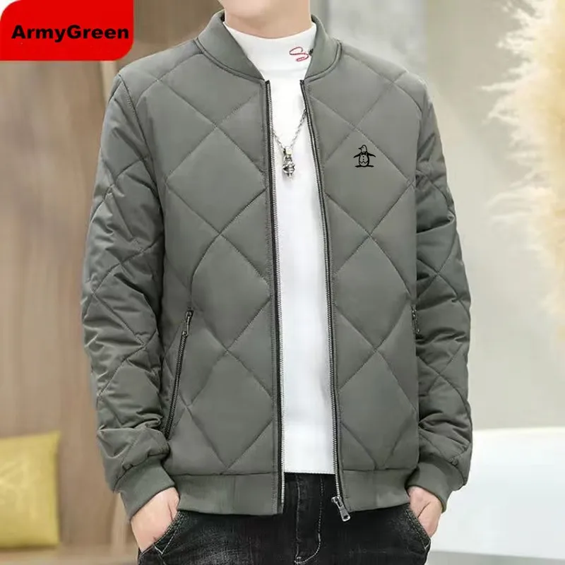 Winter Men Golf Jackets Golf Wear Fur Thicken Warm Cotton-padded Jacket Men Casual Coat Golf Clothing Men Malbon Golf Clothing