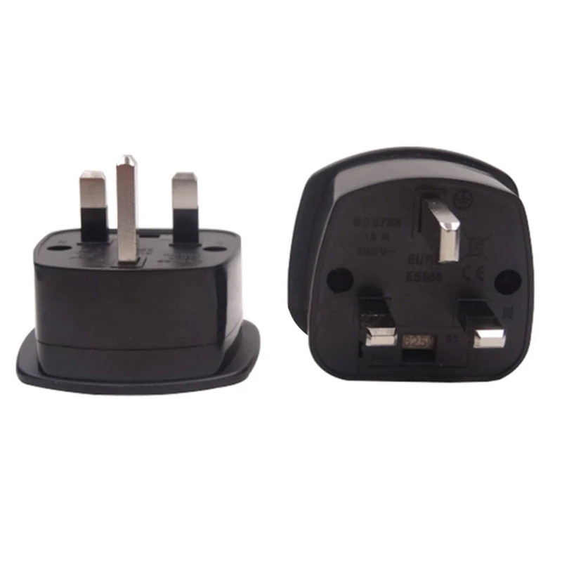 Дорожный адаптер питания X37E с евровилкой на британскую розетку 3 контакта 250 В
