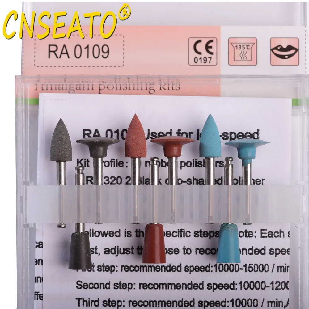 Набор для полировки зубов комплект из 9 предметов резиновая и фарфоровая насадка