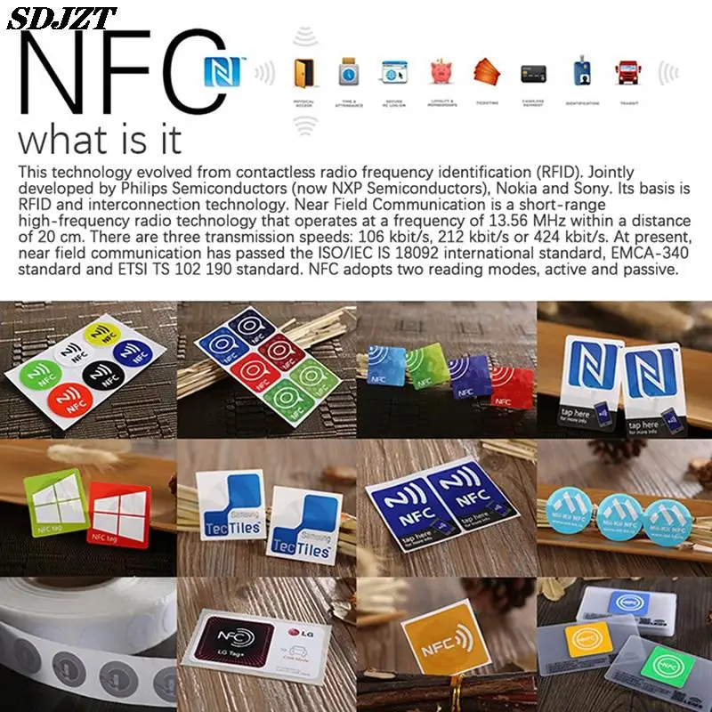Фото Фонарь ярлык NFC216, ярлык 216 стикеров, значки, ярлык, стикер 13,56 МГц для Huawei, ярлыки личной автоматизации 25 мм №2