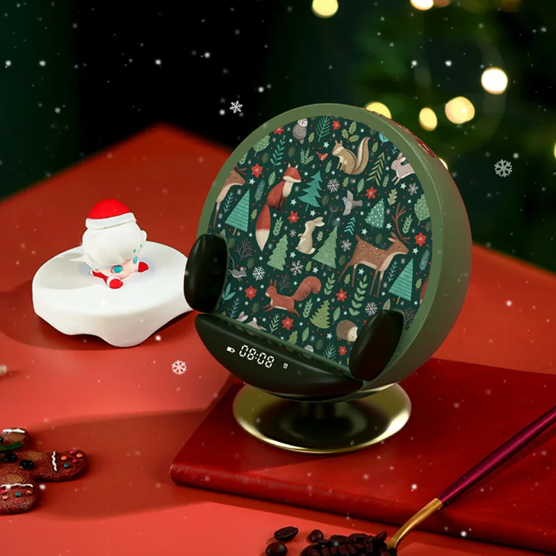 Беспроводная зарядка Bluetooth-колонка часы сабвуфер компьютерный настольный разъем