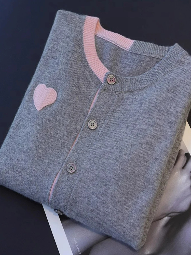 Цветной вязаный кардиган Love Top |